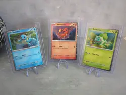 Pokemon 151 Poster Collection Charmander, Bulbasaur Squirtle Promo Set - Image 1