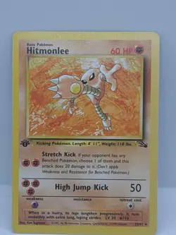 Pokemon Hitmonlee (22) 22/62 1st Edition Fossil Rare - Image 2