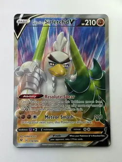 Galarian Sirfetch'd V Pokemon Vivid Voltage 174/185 Full Art Ultra Rare Gem Mint - Image 1