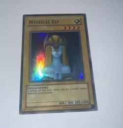 Yugioh Mystical Elf LOB-E050 Super Rare Unl (NM) - Image 1