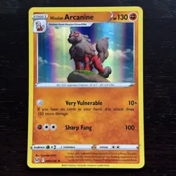 Hisuian Arcanine 084/196 Pokemon Lost Origin Sword & Shield Holo Rare Card LP - Image 1