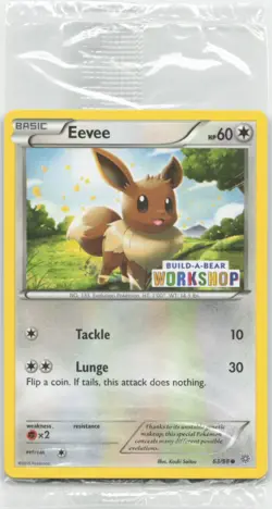 Eevee 63/98 Sealed Build-A-Bear Workshop Promo Prokemon Card NM - Image 1