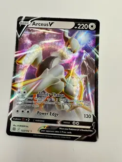 Pokemon Karte TCG Arceus V 122/172 Strahlende Sterne Holo Rare Englisch NM - Image 2