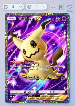 Pokemon TCG Pocket - Mimikyu Ex Full Art ⭐⭐ Fantastical Parade - English - Image 1