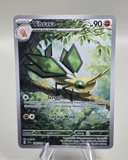 Vibrava 206/191 Sv08: Surging Sparks Holo Full Art IR Pokemon Card - NM - Image 1