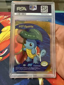 *US SELLER* PSA 10 2000 Topps Pokemon TV Animation Clear Card Squirtle #PC4 - Image 3