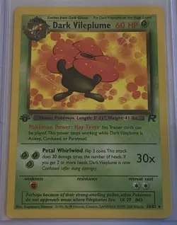 99-2000 Pokemon TCG Team Rocket 1st Edition Dark Vileplume #30/82 EX-NM - Image 1