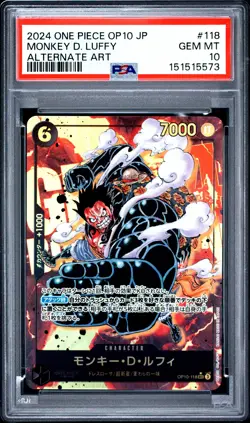 Monkey D. Luffy 118 Alternate Art One Piece Japanese PSA 10 - Image 1