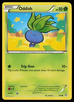 Oddish 1/98 Common Ancient Origins Pokemon Near Mint - Image 1