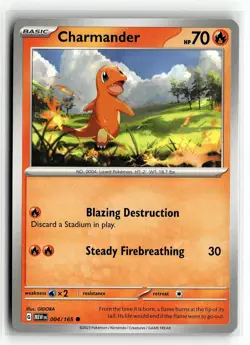 Pokemon: SV: Scarlet & Violet 151 Charmander #004/165 Common .P2N - Image 1