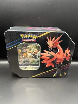 Pokemon Galarian Zapdos Crown Zenith Factory Sealed Tin - 5 Booster Packs - Image 1