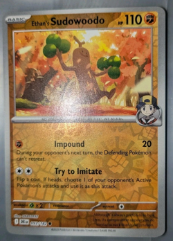 Pokemon TCG Ethan’s Sudowoodo Destined Rivals SV10 093/182 Reverse Holo NM/M - Image 1