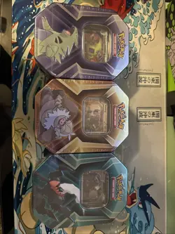 3x Pokemon Triple Whammy Tins Set Sealed Destined Rivals & Journey Together - Image 1