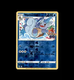 Wartortle 016/078 Uncommon Pokemon GO Pokemon Reverse Holo Near Mint - Image 1