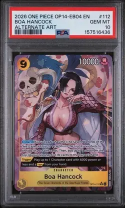 One Piece Boa Hancock Azure Sea's Seven English OP14-112 Alt Art PSA 10 GM - Image 1