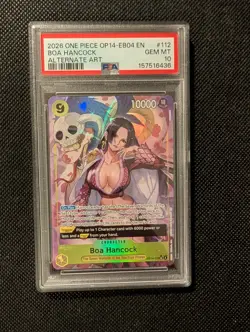 One Piece Boa Hancock Azure Sea's Seven English OP14-112 Alt Art PSA 10 GM - Image 3