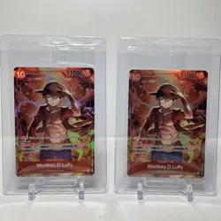 TWO Monkey.D.Luffy (Treasure Booster Set) ST10-006 One Piece Promo Card Sealed! - Image 1
