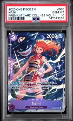 2025 One Piece Premium Collection Best Selection Vol 4 #070 OP09-070 Nami PSA 10 - Image 1