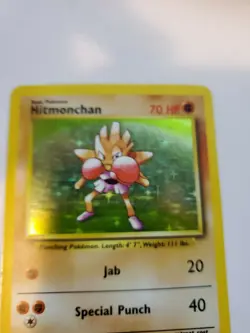 Hitmonchan Base Set Holo Pokemon Card WOTC - Image 4
