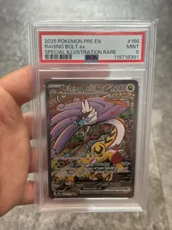 Pokemon TCG Raging Bolt EX 166/131 Prismatic Evolutions Card PSA 9 - Image 1