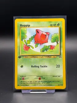Hoppip 55/75 Neo Discovery 1st Edition LP Pokemon Card TCG Common Vintage WOTC - Image 1