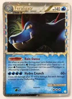 Feraligatr 108/123 Prime Rare HeartGold & SoulSilver Pokemon Holo Lightly Played - Image 1