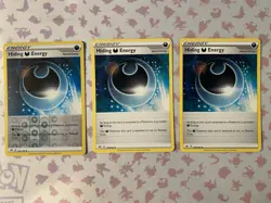 Pokemon TCG - 3x Hiding Energy 175/189 Darkness Ablaze, 1 Reverse 2 Regular, LP - Image 1