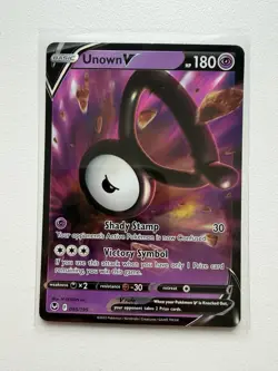 Unown V - SWSH12: Silver Tempest - 065/195 Ultra Rare Pokemon TCG - NM - Image 1