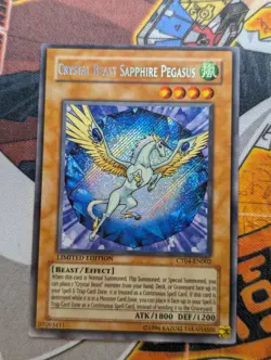 Yugioh - Crystal Beast Sapphire Pegasus CT04-EN002 - LP - Limited - Image 1
