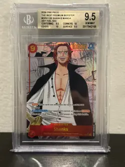 2024 One Piece Shanks Manga PRB01 The Best OP01-120 BGS 9.5 Gem Mint - Image 1