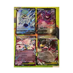 Pokemon Holo 4-Card Lot Ice Rider Calyrex V Crobat V +2 - Image 1