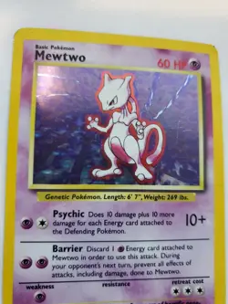 Mewtwo Base set Holo Pokemon Card Jungle Fossil WOTC - Image 3