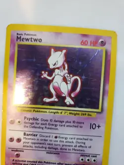 Mewtwo Base set Holo Pokemon Card Jungle Fossil WOTC - Image 4