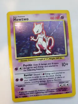 Mewtwo Base set Holo Pokemon Card Jungle Fossil WOTC - Image 5
