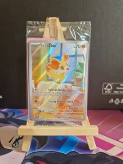 Pokemon TCG Chaos Rising Fennekin Pokemon Center 080 Stamped Promo Card - Sealed - Image 1