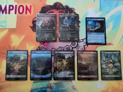 Magic Final Fantasy Chocobo Track Foil - Emet-Selch, Estinien + Lands & Matoya - Image 1