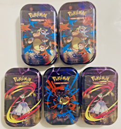 Pokemon TCG Mega Heroes Mini Tins - LOT OF 5 - Mega Evolutions Destined Rivals - Image 1