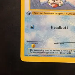 Pokemon Vintage 1st Edition Seel 041/102 Base Set (Shadowless) Wotc 1999 - Image 5
