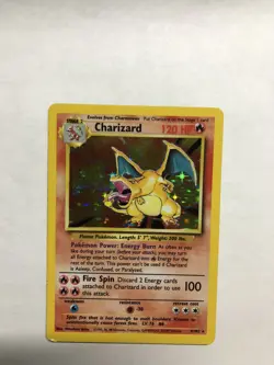 Charizard 4/102 Base Set Unlimited 1999 Holo Rare WOTC Pokemon LP/MP - Image 1
