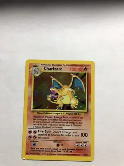 Charizard 4/102 Base Set Unlimited 1999 Holo Rare WOTC Pokemon LP/MP - Image 2