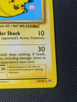 Pokemon TCG Flying Pikachu 110/108 Rare Secret Evolutions - Image 4