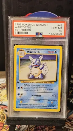 1999 Pokemon SPANISH 1st Edition Base Set Wartortle 42/102 PSA 10 GEM MINT - Image 1