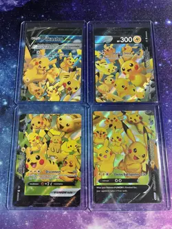 POKEMON! Pikachu V-Union SwSH Black Star Promo Set of 4 - Image 1
