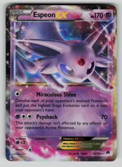 Espeon EX 52/122 Holo Rare EX BREAKpoint Pokemon NM - Image 1