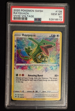 2020 Pokemon SWSH Vivid Voltage #138 Rayquaza PSA 10 GEM MINT - Image 1
