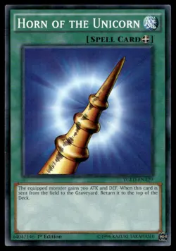 Horn of the Unicorn 1st Ed. King of Games: Yugi's Legendary Decks #YGLD-ENA29 - Image 1