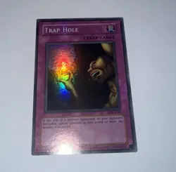 Yugioh Trap Hole LOB-E046 Super Rare Unl (NM) - Image 1