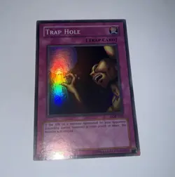 Yugioh Trap Hole LOB-E046 Super Rare Unl (NM) - Image 3