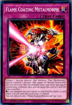 Flame Coating Metalmorph Supreme Darkness SUDA-EN075 1st Edition Yu-Gi-Oh NM - Image 1