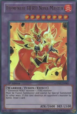 Yugioh! LP Elemental HERO Nova Master - GENF-EN093 - Ultra Rare - Unlimited Edit - Image 1